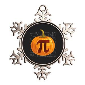 Pumpkin Pie Math Funny Halloween Thanksgiving Pi Day Metallic Star Ornament