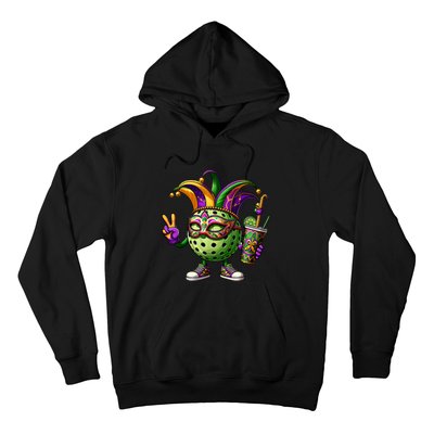 Pickleball Player Mardi Gras Pickleball Hoodie