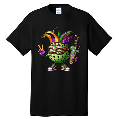 Pickleball Player Mardi Gras Pickleball Tall T-Shirt