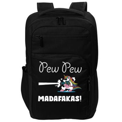 Pew Pew Madafakas Funny Unicorn Cute Adorable Impact Tech Backpack