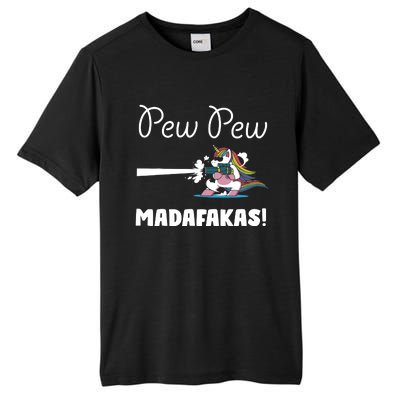 Pew Pew Madafakas Funny Unicorn Cute Adorable Tall Fusion ChromaSoft Performance T-Shirt