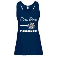 Pew Pew Madafakas Funny Unicorn Cute Adorable Ladies Essential Flowy Tank