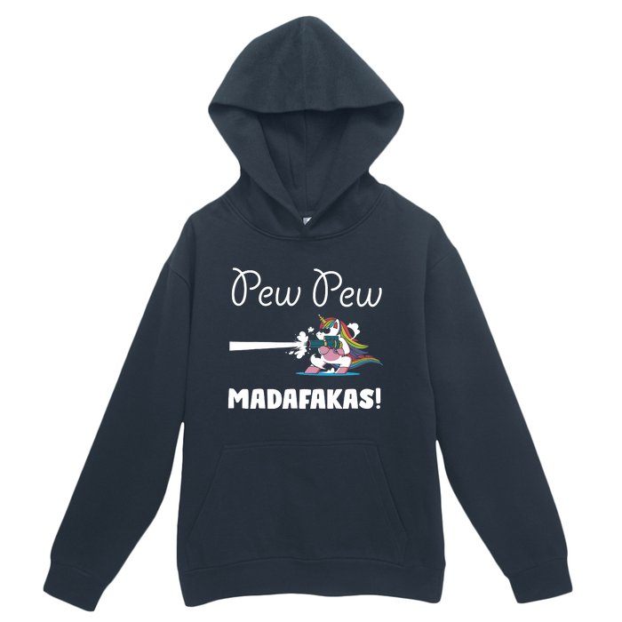 Pew Pew Madafakas Funny Unicorn Cute Adorable Urban Pullover Hoodie