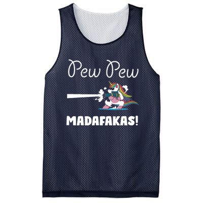 Pew Pew Madafakas Funny Unicorn Cute Adorable Mesh Reversible Basketball Jersey Tank