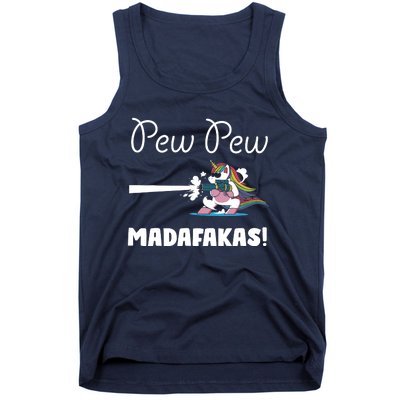 Pew Pew Madafakas Funny Unicorn Cute Adorable Tank Top