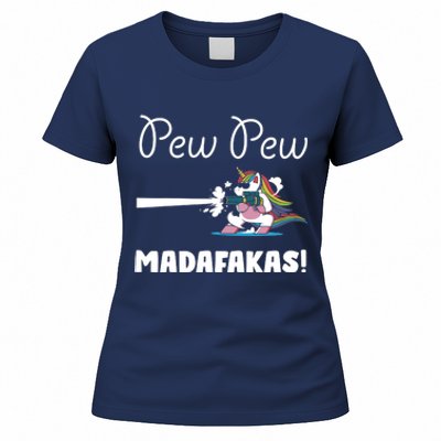 Pew Pew Madafakas Funny Unicorn Cute Adorable Women's T-Shirt