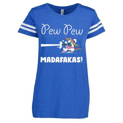 Pew Pew Madafakas Funny Unicorn Cute Adorable Enza Ladies Jersey Football T-Shirt