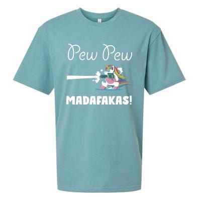 Pew Pew Madafakas Funny Unicorn Cute Adorable Sueded Cloud Jersey T-Shirt