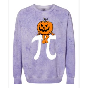 Pumpkin Pie Math Funny Halloween Thanksgiving Pi Day Colorblast Crewneck Sweatshirt