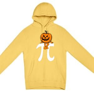 Pumpkin Pie Math Funny Halloween Thanksgiving Pi Day Premium Pullover Hoodie