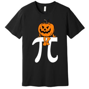 Pumpkin Pie Math Funny Halloween Thanksgiving Pi Day Premium T-Shirt