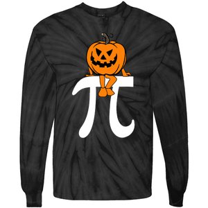 Pumpkin Pie Math Funny Halloween Thanksgiving Pi Day Tie-Dye Long Sleeve Shirt