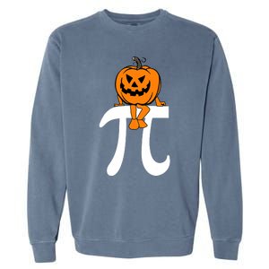 Pumpkin Pie Math Funny Halloween Thanksgiving Pi Day Garment-Dyed Sweatshirt