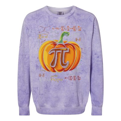 Pumpkin Pie Math Funny Halloween Thanksgiving Pi Day Cool Gift Colorblast Crewneck Sweatshirt