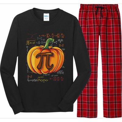 Pumpkin Pie Math Funny Halloween Thanksgiving Pi Day Cool Gift Long Sleeve Pajama Set