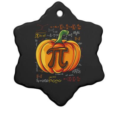 Pumpkin Pie Math Funny Halloween Thanksgiving Pi Day Cool Gift Ceramic Star Ornament