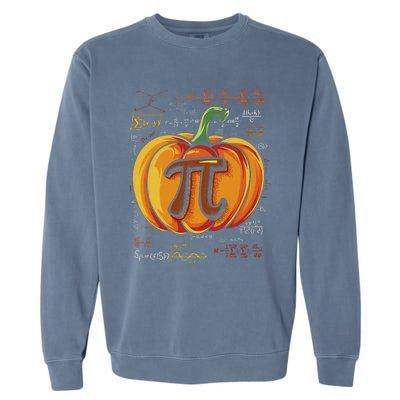 Pumpkin Pie Math Funny Halloween Thanksgiving Pi Day Cool Gift Garment-Dyed Sweatshirt