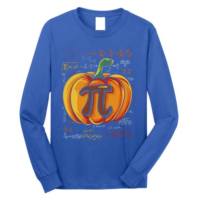 Pumpkin Pie Math Funny Halloween Thanksgiving Pi Day Cool Gift Long Sleeve Shirt