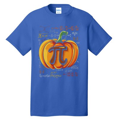 Pumpkin Pie Math Funny Halloween Thanksgiving Pi Day Cool Gift Tall T-Shirt