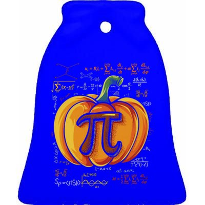 Pumpkin Pie Math Funny Halloween Thanksgiving Pi Day Cool Gift Ceramic Bell Ornament