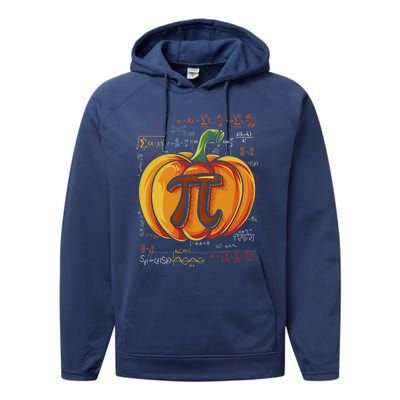 Pumpkin Pie Math Funny Halloween Thanksgiving Pi Day Cool Gift Performance Fleece Hoodie