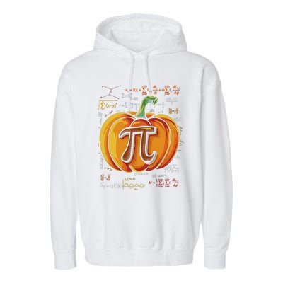 Pumpkin Pie Math Funny Halloween Thanksgiving Pi Day Cool Gift Garment-Dyed Fleece Hoodie