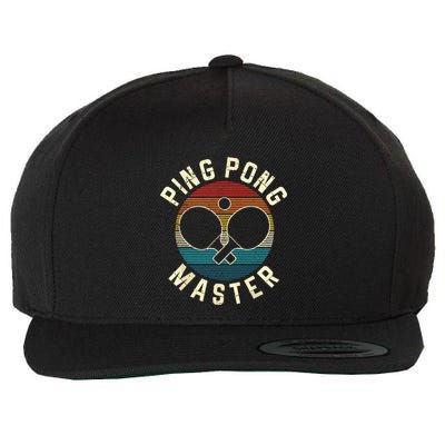 Ping Pong Master Vintage Table Tennis Player Funny Gift Wool Snapback Cap
