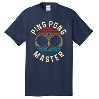 Ping Pong Master Vintage Table Tennis Player Funny Gift Tall T-Shirt