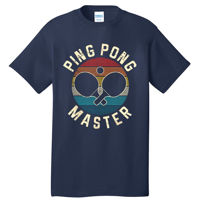 Ping Pong Master Vintage Table Tennis Player Funny Gift Tall T-Shirt