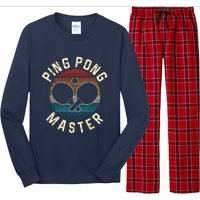 Ping Pong Master Vintage Table Tennis Player Funny Gift Long Sleeve Pajama Set