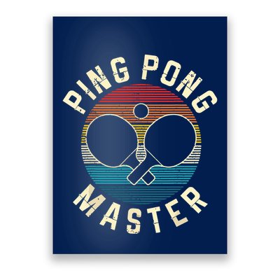 Ping Pong Master Vintage Table Tennis Player Funny Gift Poster