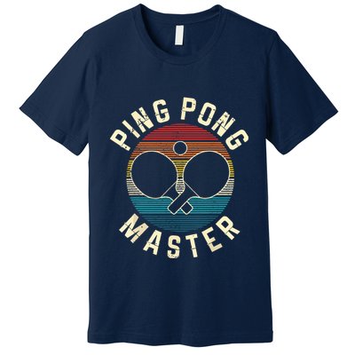 Ping Pong Master Vintage Table Tennis Player Funny Gift Premium T-Shirt