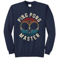 Ping Pong Master Vintage Table Tennis Player Funny Gift Tall Sweatshirt