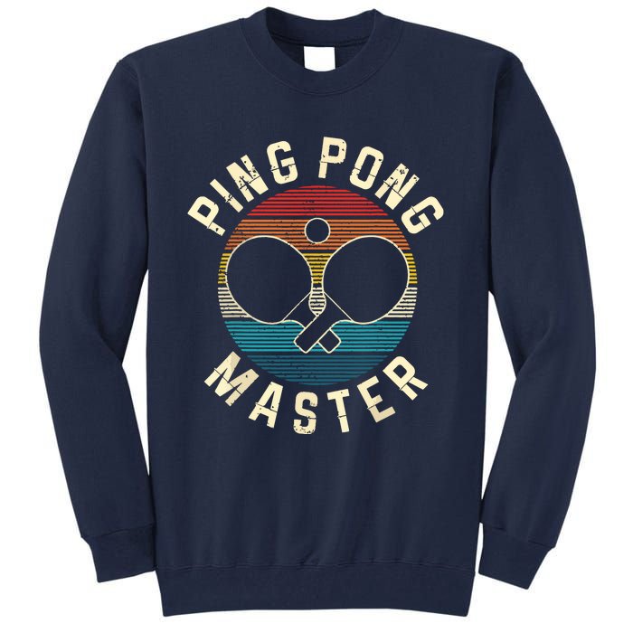 Ping Pong Master Vintage Table Tennis Player Funny Gift Tall Sweatshirt