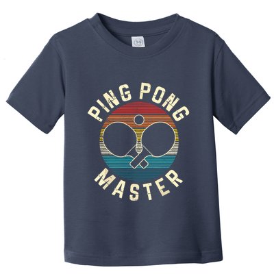 Ping Pong Master Vintage Table Tennis Player Funny Gift Toddler T-Shirt