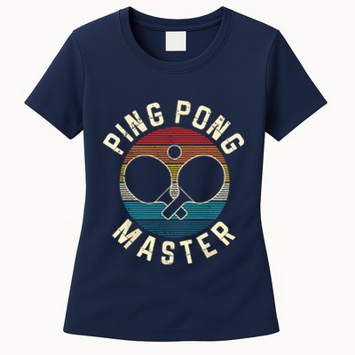 Ping Pong Master Vintage Table Tennis Player Funny Gift Womens T-Shirt