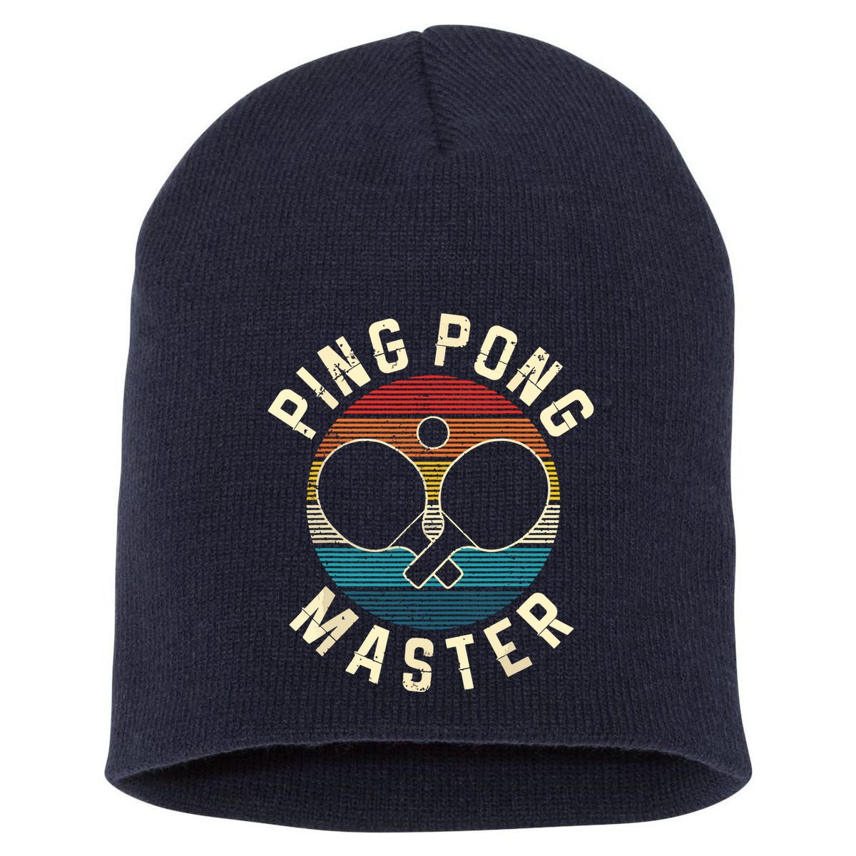 Ping Pong Master Vintage Table Tennis Player Funny Gift Short Acrylic Beanie