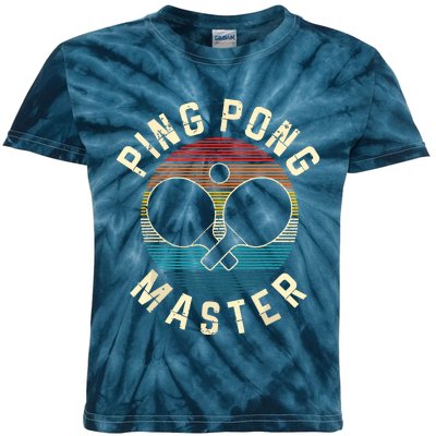 Ping Pong Master Vintage Table Tennis Player Funny Gift Kids Tie-Dye T-Shirt