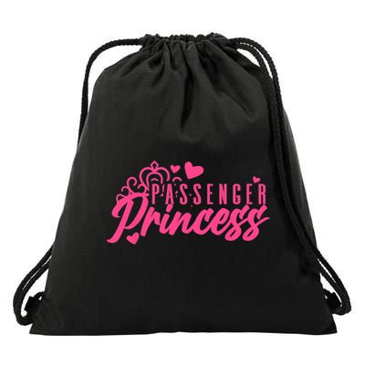 Passenger Princess Meme Girl Passenger Seat Princess Drawstring Bag