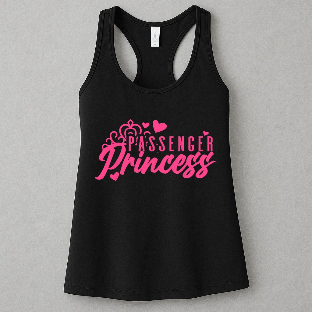 Passenger Princess Meme Girl Passenger Seat Princess Womens Tank Top