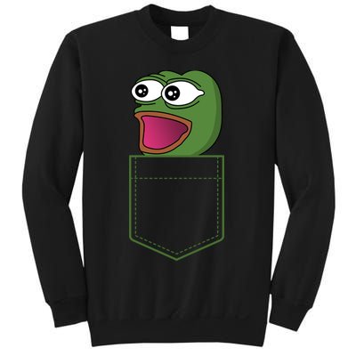 Poggers Pepe Meme Gaming Live Stream Poacket Sweatshirt