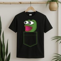 Poggers Pepe Meme Gaming Live Stream Poacket T-Shirt