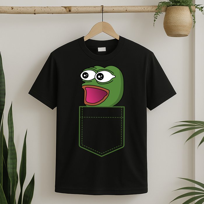 Poggers Pepe Meme Gaming Live Stream Poacket T-Shirt