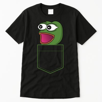Poggers Pepe Meme Gaming Live Stream Poacket Tall T-Shirt