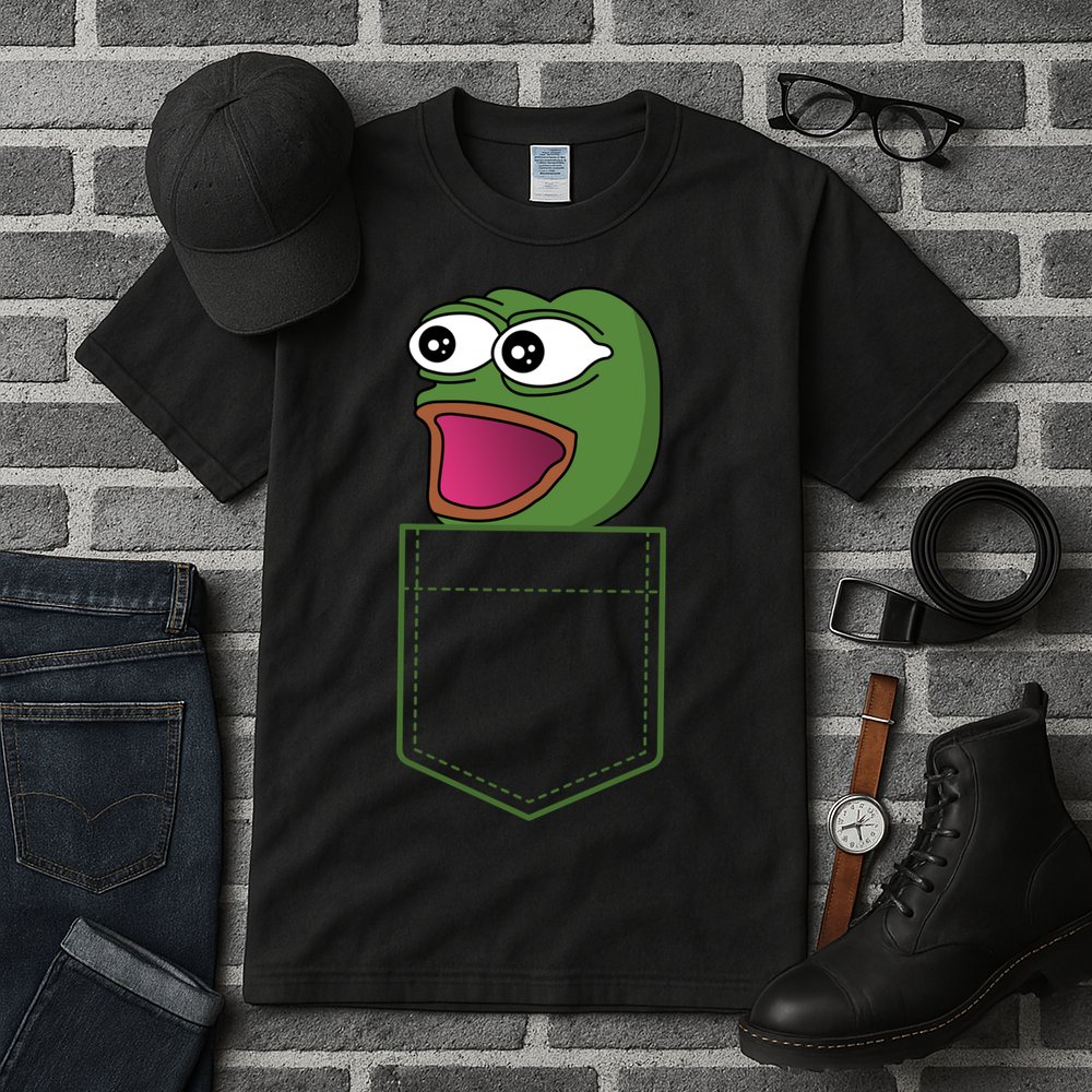 Poggers Pepe Meme Gaming Live Stream Poacket Tall T-Shirt