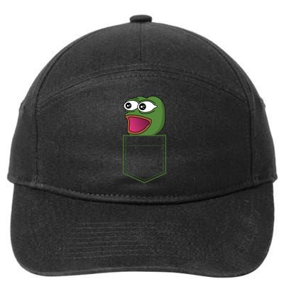 Poggers Pepe Meme Gaming Live Stream Poacket 7-Panel Snapback Hat