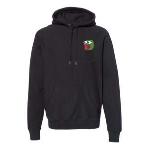 Poggers Pepe Meme Gaming Live Stream Poacket Premium Hoodie