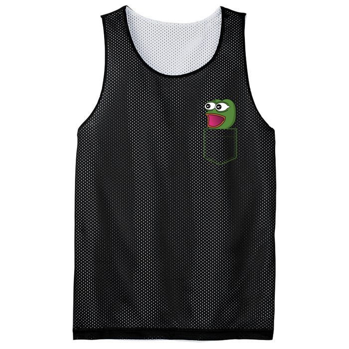 Poggers Pepe Meme Gaming Live Stream Poacket Mesh Reversible Basketball Jersey Tank