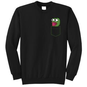 Poggers Pepe Meme Gaming Live Stream Poacket Tall Sweatshirt