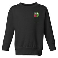 Poggers Pepe Meme Gaming Live Stream Poacket Toddler Sweatshirt